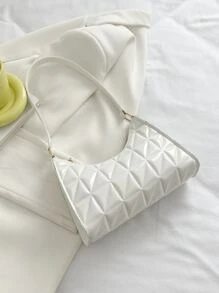 衍縫細節法棍包 - 白色 - 查看 1