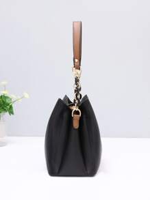 Túi vuông có khóa kim loại, quà tặng Ngày của Mẹ cho Mẹ - màu đen - Xem 3