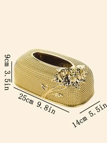 Hộp lưu trữ mô chi tiết hoa 1pc - Vàng - Xem 3