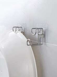 1pc Stainless Steel Bathroom Hook - Multicolor - View 1