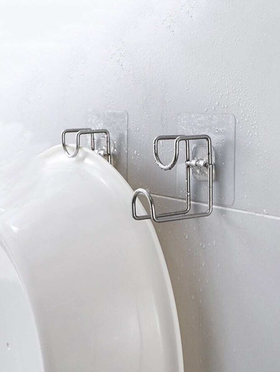 1pc Stainless Steel Bathroom Hook - Multicolor - View 1