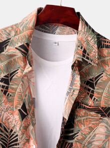 Manfinity Homme Men Tropical Print Shirt Without Tee - Multicolor - View 4