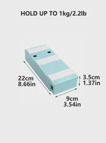 1pc Self-Adhesive Under Desk Drawer - Blue - View 2