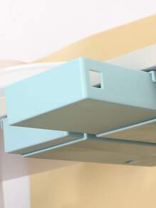 1pc Self-Adhesive Under Desk Drawer - Blue - View 4