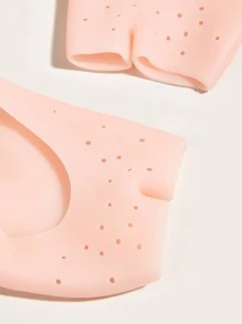 Vớ dưỡng ẩm silicon, 1 đôi Vớ bảo vệ hở ngón bằng silicon mềm chống trượt, Dụng cụ chăm sóc bàn chân bảo vệ chống mài mòn đàn hồi cao có lỗ thoáng khí dành cho nữ - Hồng - Xem 3