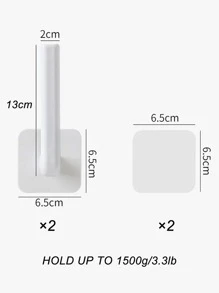 2入組多功能圍巾收納架 - 白色 - 查看 3