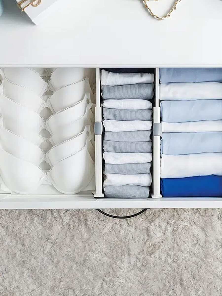 1pc Solid Drawer Divider - White - View 1