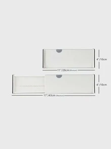 1pc Solid Drawer Divider - White - View 2