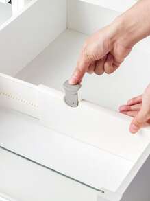 1pc Solid Drawer Divider - White - View 3