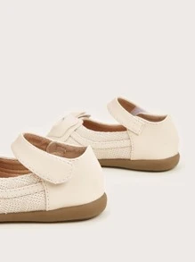 Girls Bow Decor Ankle Strap Flats