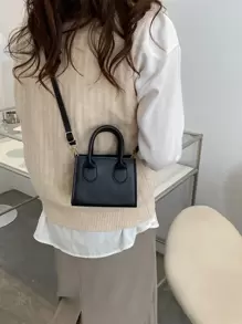 Mini Square Bag - Black - View 2