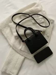 Mini Square Bag - Black - View 6