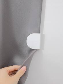 4pcs Solid Punch-free Shower Curtain Hook - White - View 1