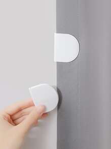 4pcs Solid Punch-free Shower Curtain Hook - White - View 3