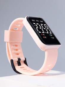 LED Digital Watch - Pink - View 1