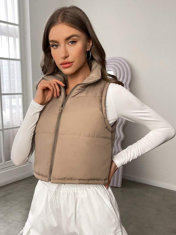 SHEIN Coolane Zip Up Vest Puffer Coat SHEIN USA