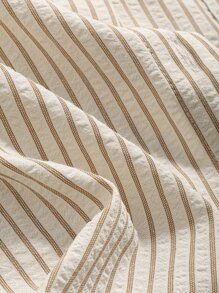 DAZY 條紋印花拼接領襯衫 - 彩色 - 查看 4