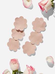 Plus 3pairs Flower Shaped Nipple Cover - Apricot - View 3