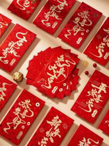 6 piezas Sobre al azar chino Año Nuevo dinero - Multicolor - Ver 1