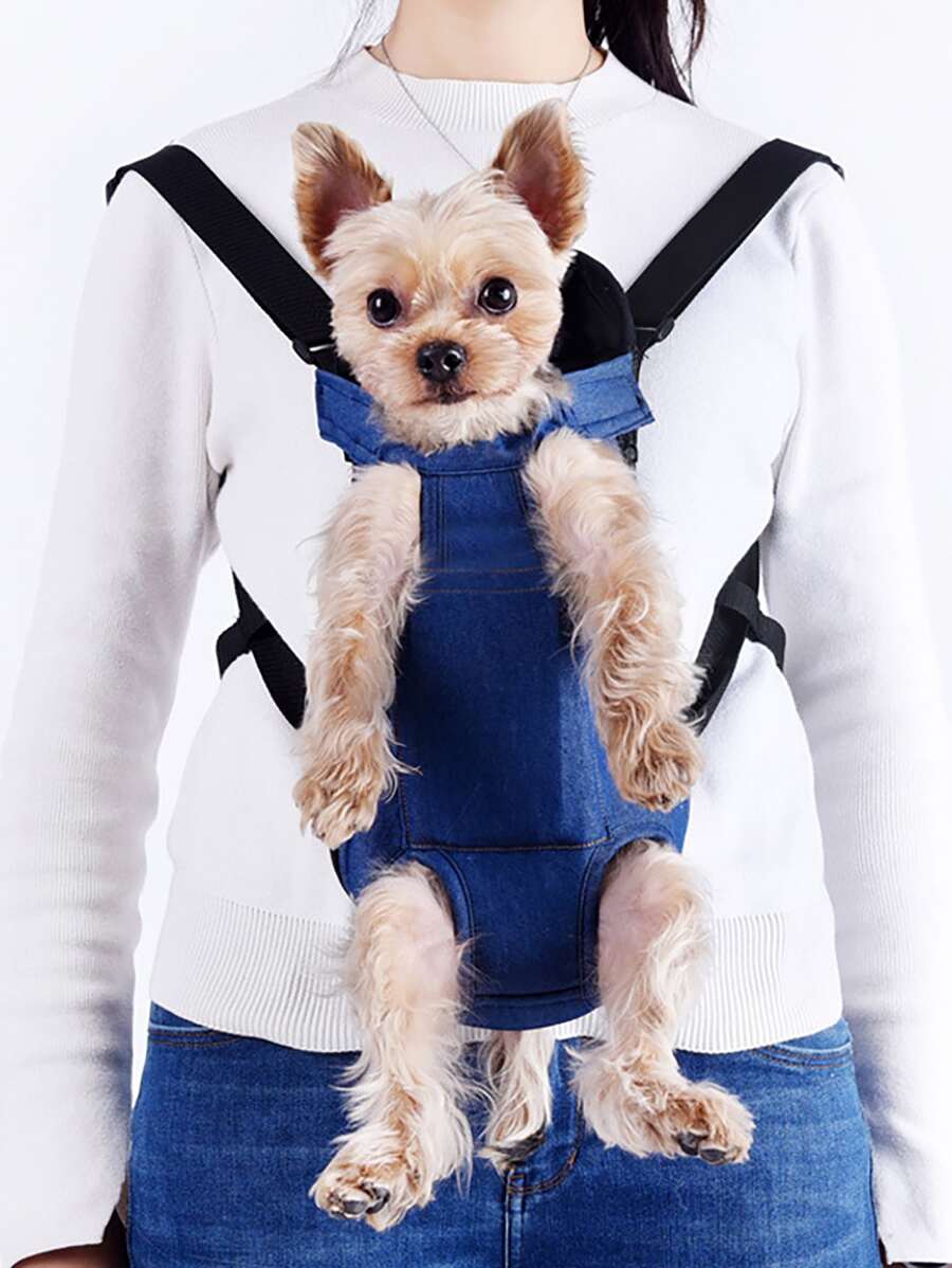 1 pieza Mochila portadora para mascota portátil - Azul - Ver 1