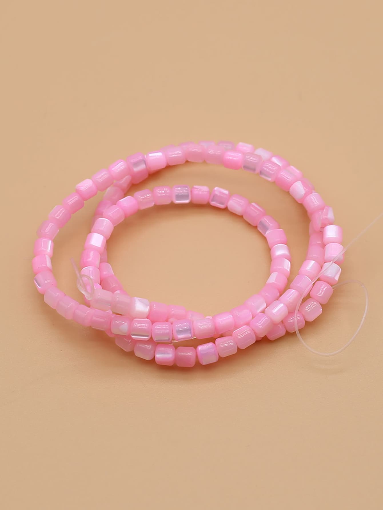 Phụ kiện trang sức DIY hạt 1 sợi - Hồng - Xem 1