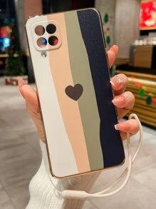 Vỏ điện thoại khối màu có dây buộc - Nhiều màu - Xem 1