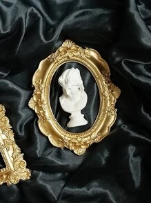 1 cái khung ảnh thiết kế trang trí thủ công - Vàng - Xem 4