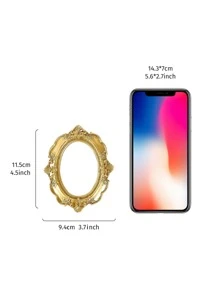 1 cái khung ảnh thiết kế trang trí thủ công - Vàng - Xem 5