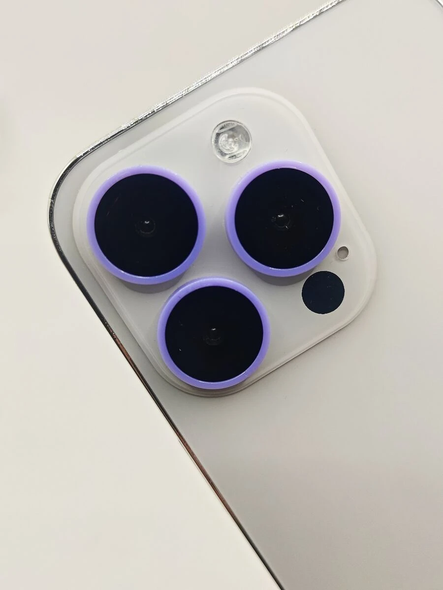 3入組夜視鷹眼攝像頭鏡頭保護貼,適用於蘋果產品 - 紫色 - 查看 1