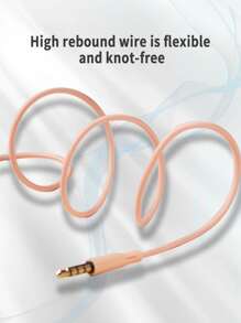 3.5MM插孔8芯彈力發聲震撼音質高回彈線材入耳式耳機 - 粉色 - 查看 4