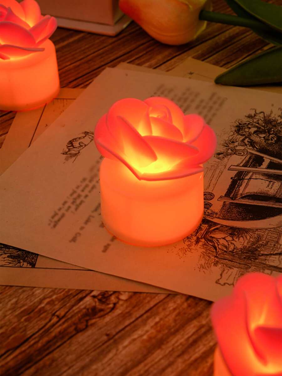 1pc Flower Shaped Decoration Light - Yellow - View 1