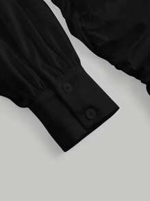 SHEIN MOD Vestido de cuello cruzado fruncido bajo con fruncido