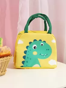 1pc Cartoon Dinosaur Print Lunch Bag - Multicolor - View 1