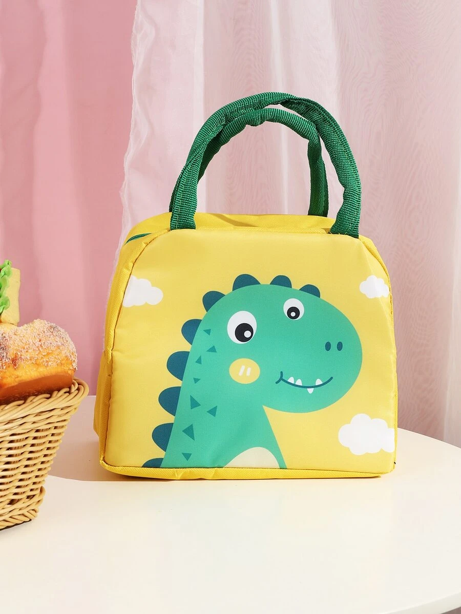 1pc Cartoon Dinosaur Print Lunch Bag - Multicolor - View 1