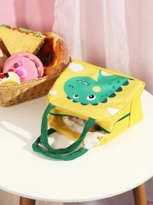 1pc Cartoon Dinosaur Print Lunch Bag - Multicolor - View 2