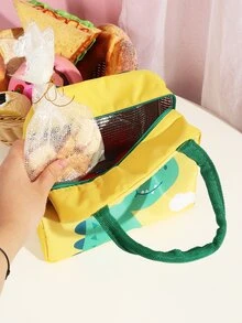 1pc Cartoon Dinosaur Print Lunch Bag - Multicolor - View 3