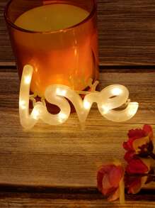 1 pieza Luz de la decoración con diseño de letra - Amarillo - Ver 2