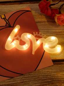 1 pieza Luz de la decoración con diseño de letra - Amarillo - Ver 3