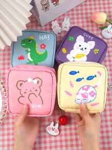 1入組隨機圖案衛生巾收納袋 - 彩色 - 查看 4