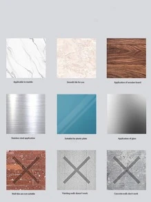 1 pieza de plástico montado en la pared Pasta de dientes unicolor sin perforación Pasta de dientes Soporte para cuarto de baño - Rosa - Ver 4