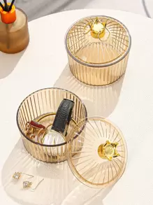 1pc New Acrylic Luxury Crown Lid Storage Jar Container, Home Living Room Jewelry Watch Display Box With Cover, Suitable For Wedding, Party, Gift, Birthday, Christmas - Multicolor - View 13