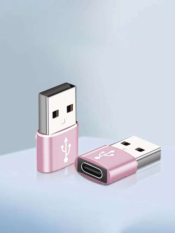 1pc Aluminum Alloy Usb To Type c Adapter For Charging And Data Transfer 1pc-aluminum-alloy-usb-to-type-c-adapter-for-charging-and-data-transfer