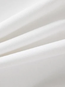 Men Graphic Print Drop Shoulder Sweatshirt - White - View 7