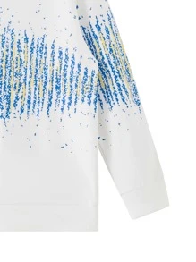 Men Graphic Print Drop Shoulder Sweatshirt - White - View 8