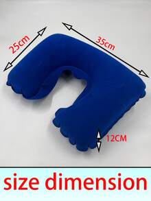 1pc Inflatable Car Neck Pillow & 1pair Earplugs & 1pc Eye Cover - Multicolor - View 4