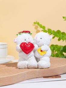 1pc Cartoon Bear Shaped Decoration Craft - Multicolor - View 1