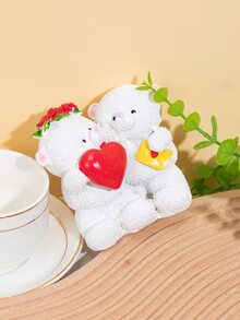 1pc Cartoon Bear Shaped Decoration Craft - Multicolor - View 3