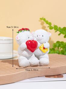 1pc Cartoon Bear Shaped Decoration Craft - Multicolor - View 5