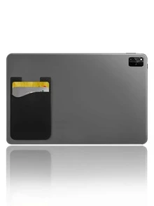 1pc Silicone Card Holder For Phone, Compatible With Credit Card, Id, Transit Card And Tablet - Black - View 2