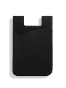 1pc Silicone Card Holder For Phone, Compatible With Credit Card, Id, Transit Card And Tablet - Black - View 3